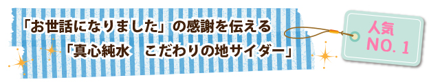 退職プチギフト　サイダー